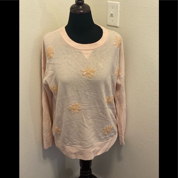 2 FOR $20 Kate Spade Wool Cashmere Pink Jewel Sweater Oversized Lightweight S - Picture 1 of 6